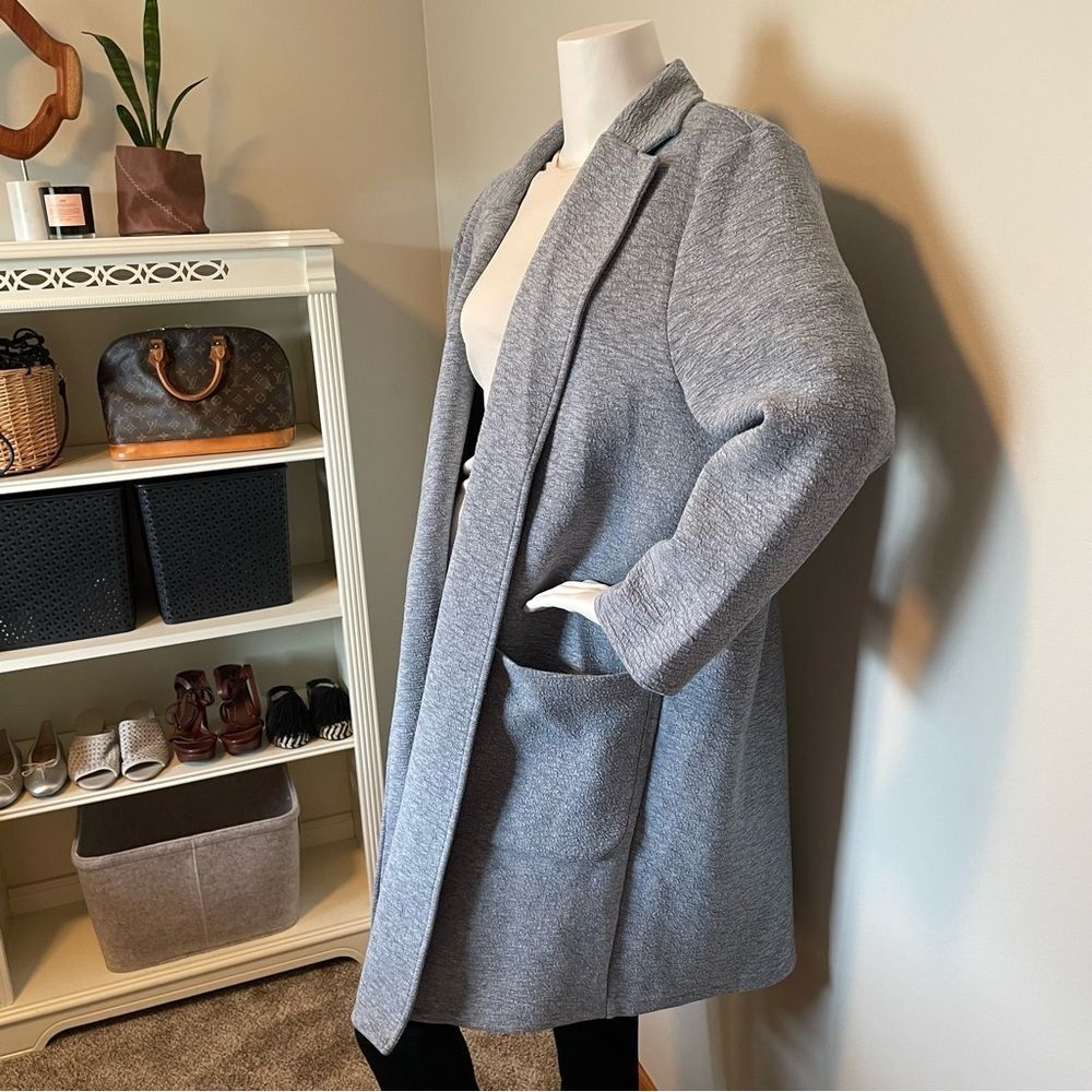 LORD AND TAYLOR- Heather Blue Jacket Duster Size Large - Picture 9 of 9